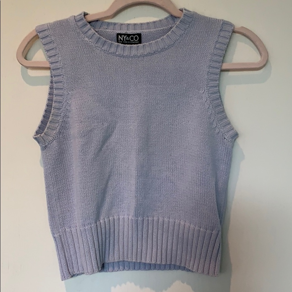 Baby blue sweater vest